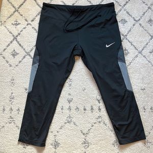 Nike exercise running tights, 7/8 length, sz XL